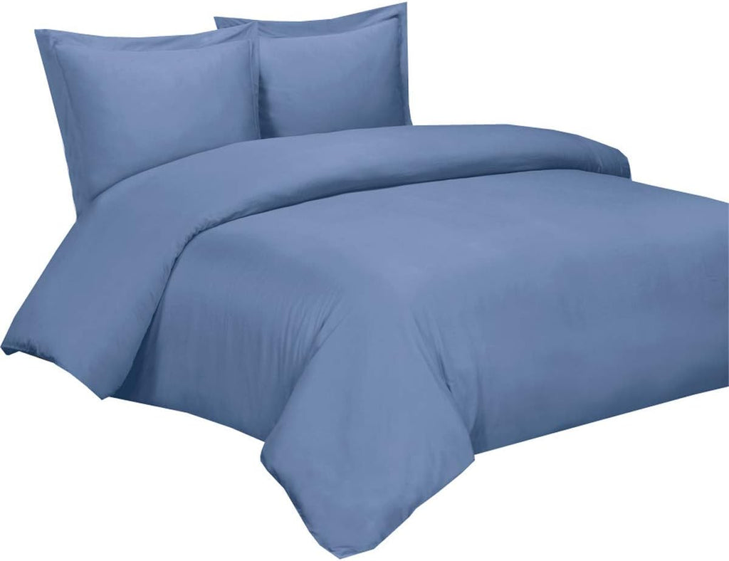 Bamboo Viscose Duvet Cover Set with Corner Ties, King / Cal King Size White O2684