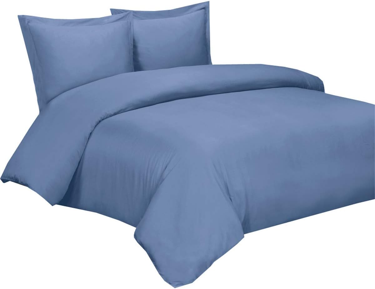Bamboo Viscose Duvet Cover Set with Corner Ties, King / Cal King Size White O2684