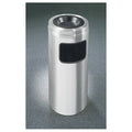 17 Gallon Satin Aluminum Ash/Trash Receptacle with Sand Cover R50953