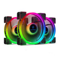 140mm 3pcs RGB PWM Dual Light Loop PC Case Fan W858046
