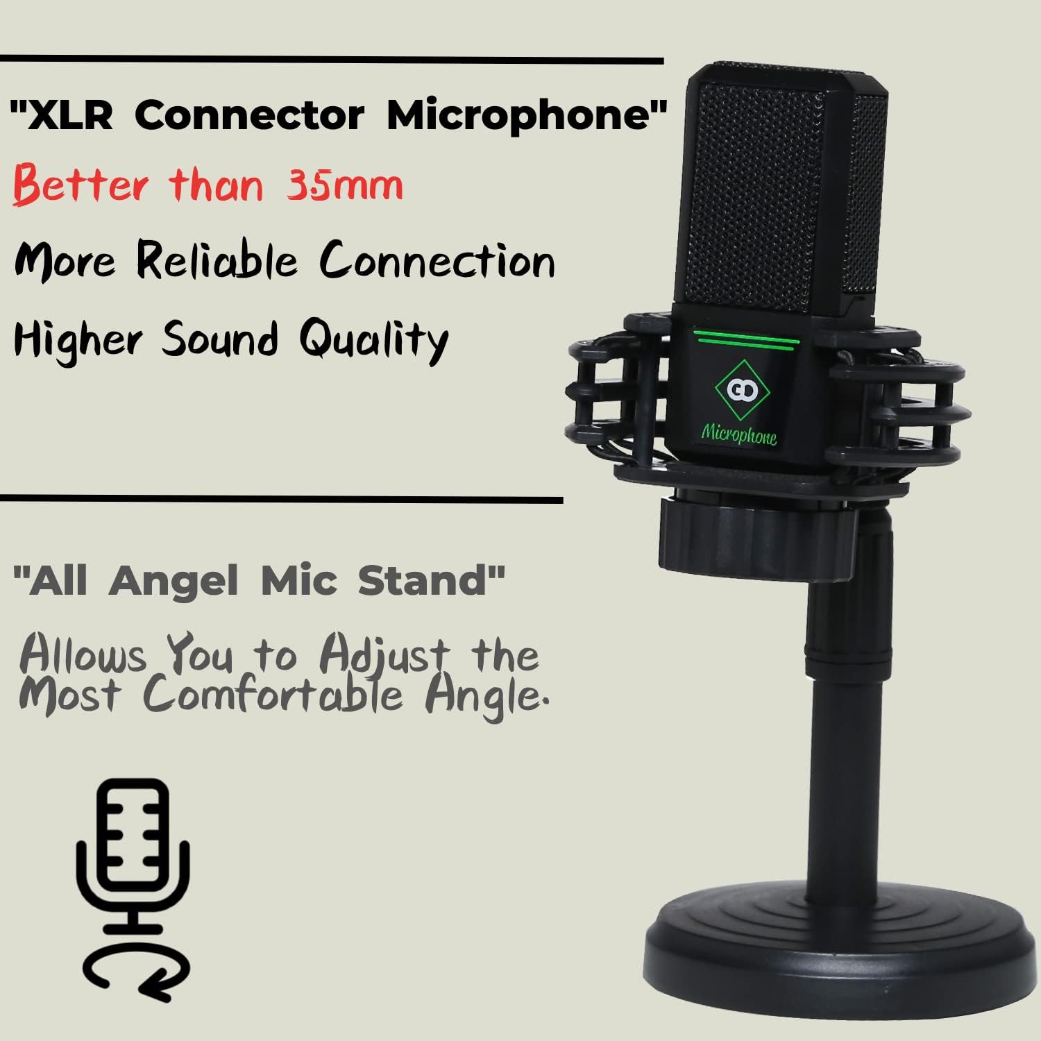 Podcast Equipment Bundle Kit with DJ Mixer and XLR Microphone F8047