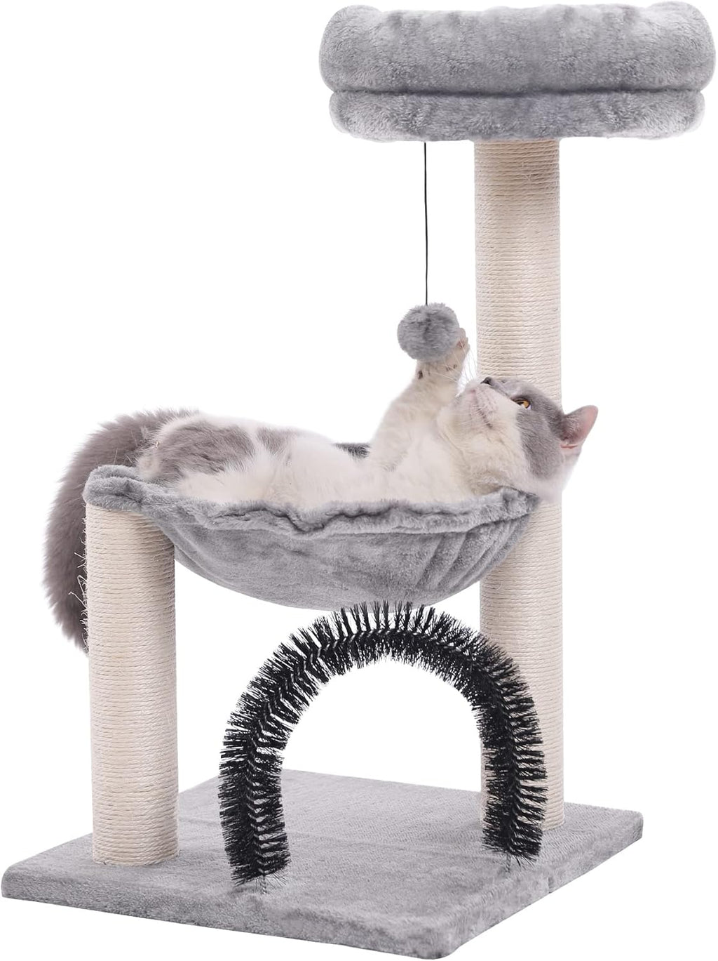 Multi-Level Cat Tree with Scratching Posts Plush Basket & Perch, Pack of 2 P576496