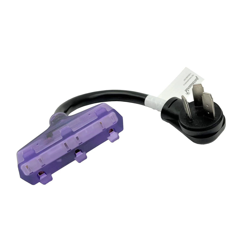 Range Adapter Cord, 10-50P Male to 3 5-15R Female, 125V, 14 inch M276538