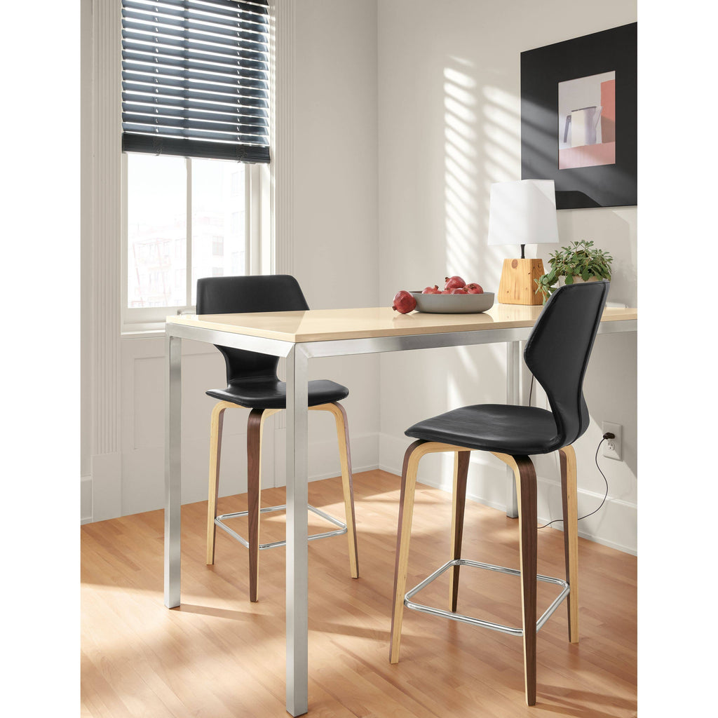 Modern Parsons Counter Table in Sand with White Base B9591