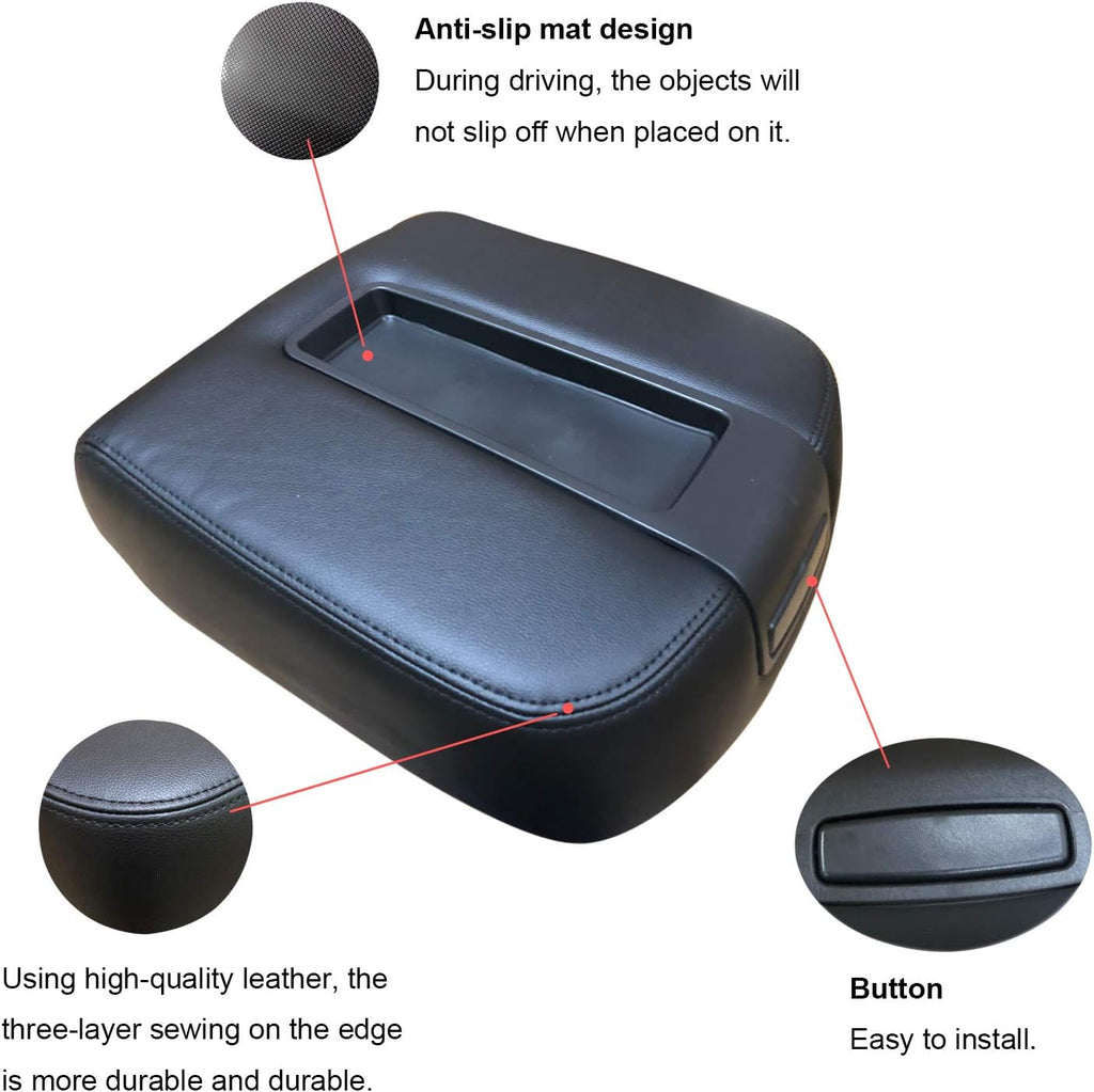 Black Center Console Armrest Lid with Steel Bracket T6994