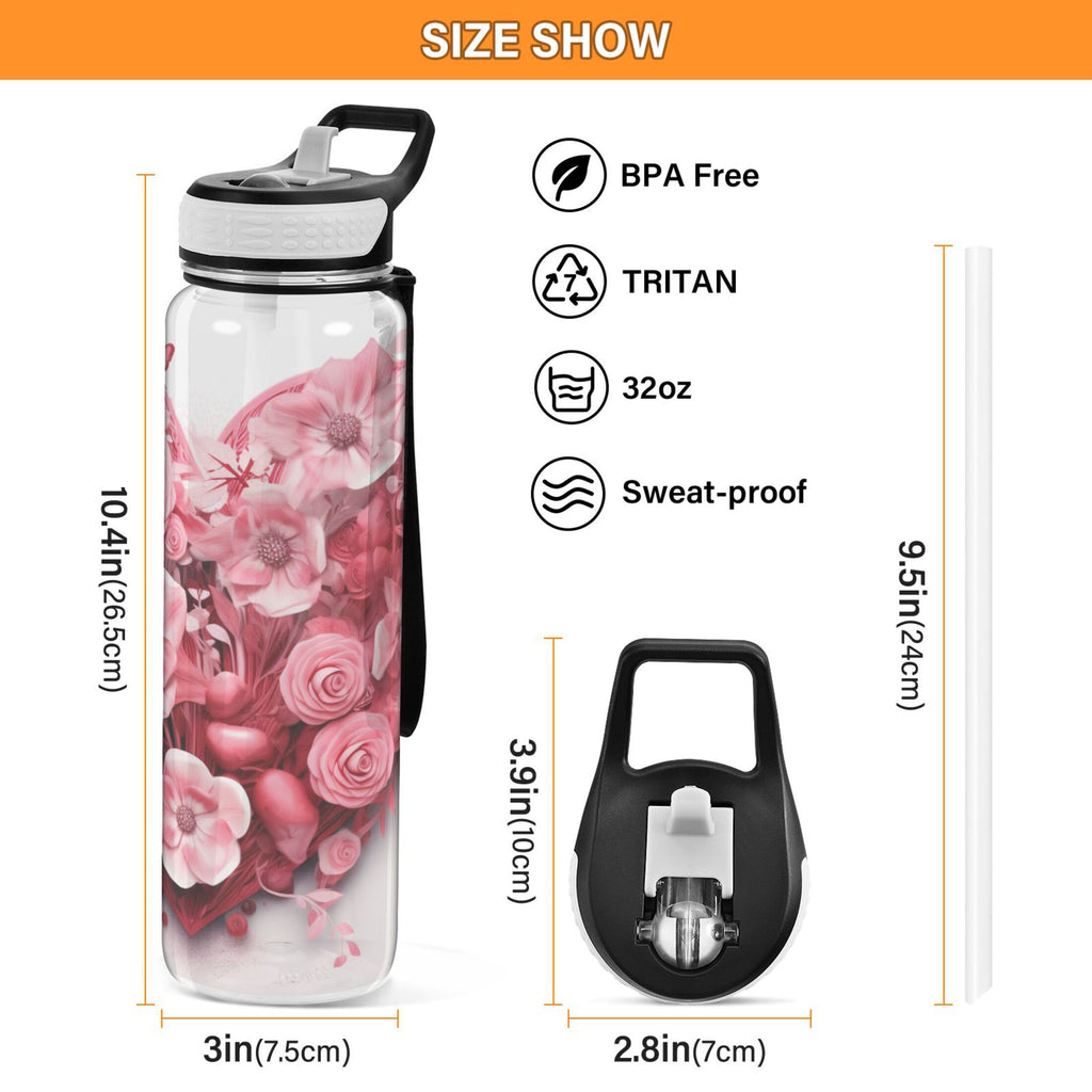 32oz Tritan Sports Water Bottle with Straw A401889