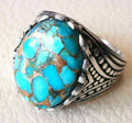 925 Sterling Silver Turquoise Gemstone Ring M640936