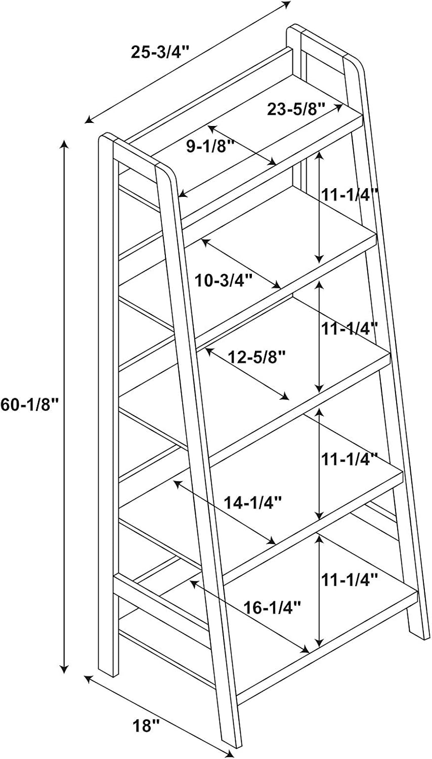 Gray Wash Ladder Bookcase Y2355