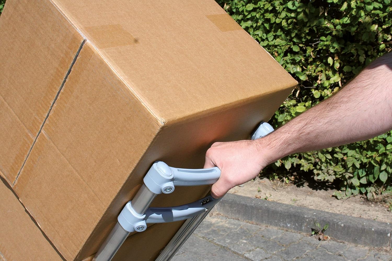 Aluminum Hand Truck, 330 Lbs. Capacity, Solid Rubber Tires L68754