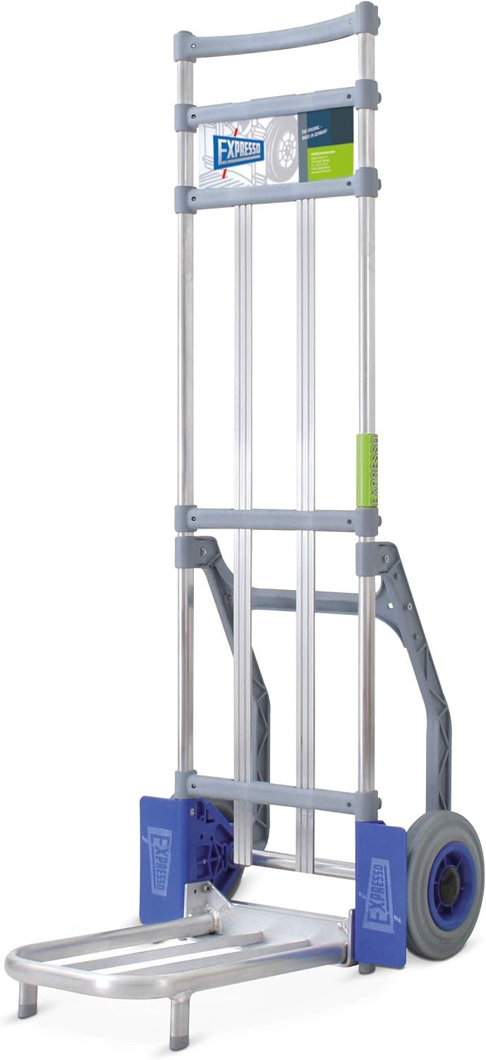 Aluminum Hand Truck, 330 Lbs. Capacity, Solid Rubber Tires L68754