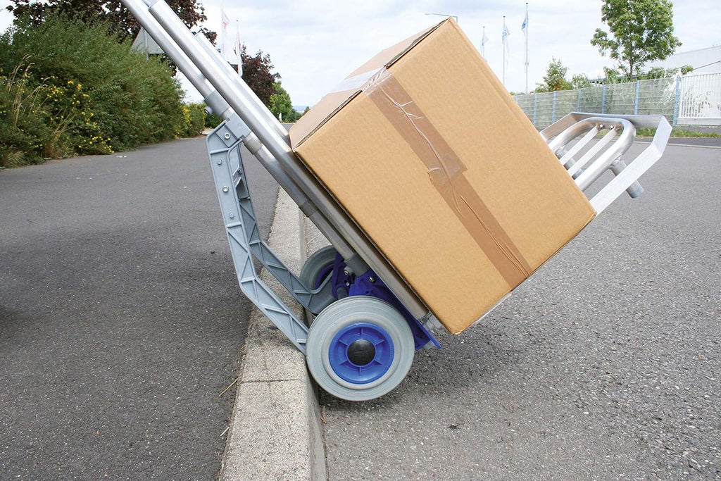 Aluminum Hand Truck, 330 Lbs. Capacity, Solid Rubber Tires L68754
