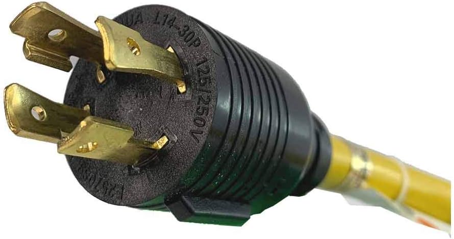 40Ft 30 Amp 125/250V 7500 Watts 10 Gauge Power Cord with Surge Protector Breaker L906
