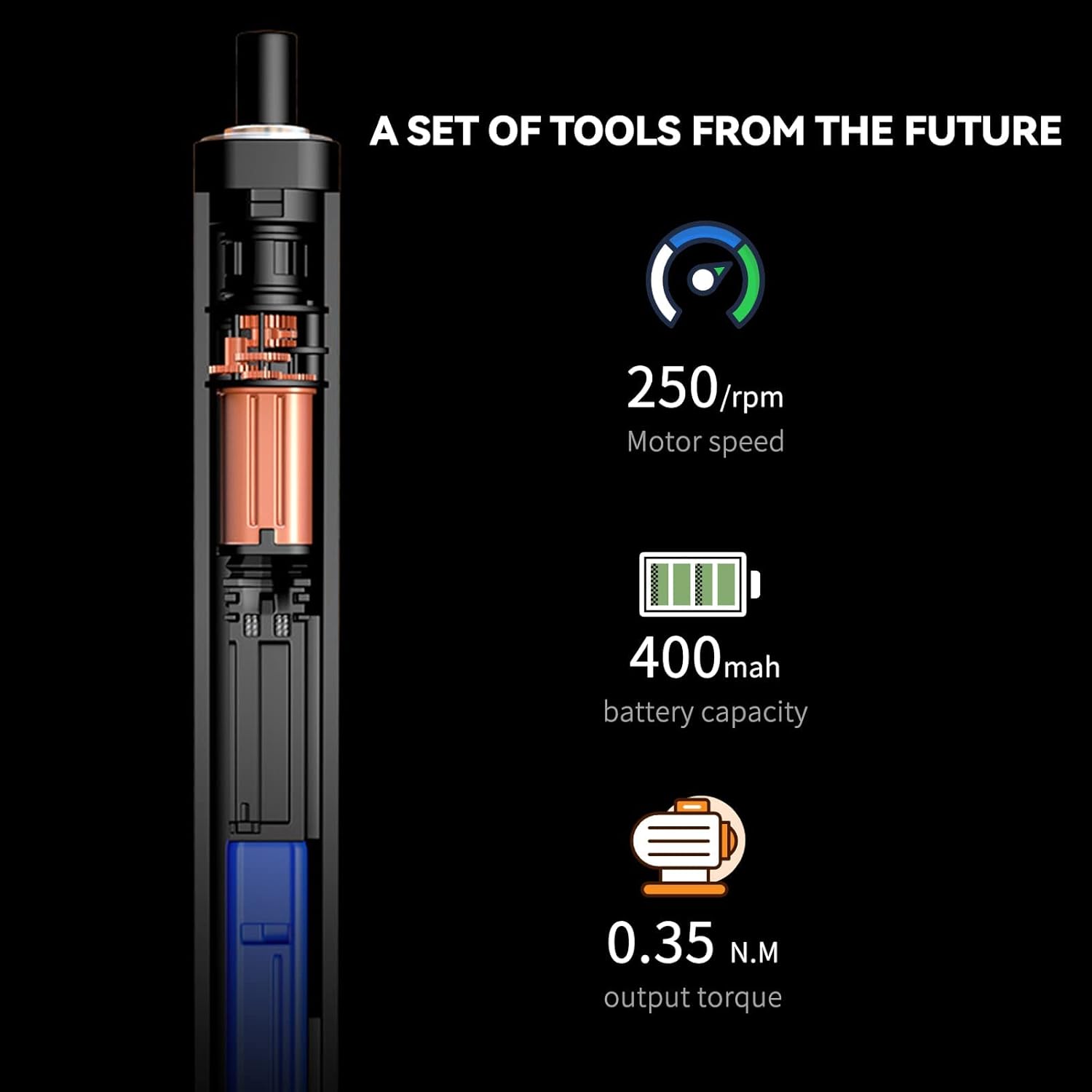Mini Electric Screwdriver 69 In 1 Precision Screwdriver Set with 56 Magnetic Precision Bits & LED Light, Rechargeable, Pack of 2 S303798