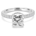 1.6 CTW Cushion Diamond Solitaire Engagement Ring in 14K White Gold U9910