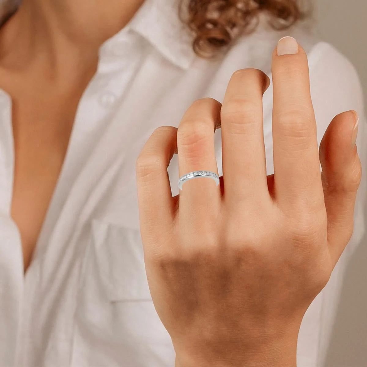 Platinum Diamond Wedding Band N52469