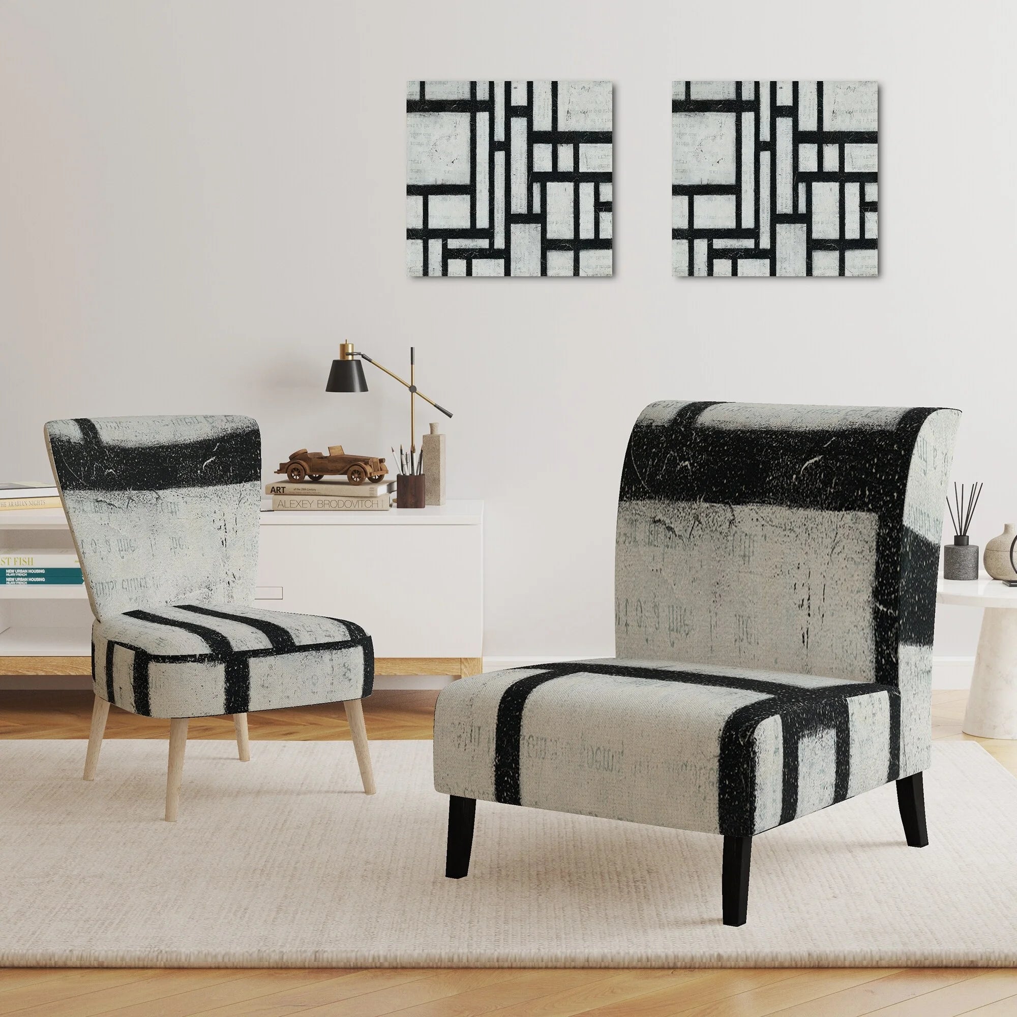 Upholstered Mid-Century Accent Chair F6470