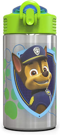 15.5oz Stainless Steel Kids Water Bottle with Flip-up Straw Spout X984
