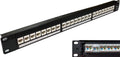48-Port CAT6A Shielded 2U Patch Panel with Tool-Less Keystone Jacks I5461