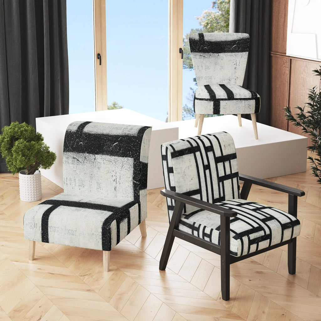 Upholstered Mid-Century Accent Chair F6470