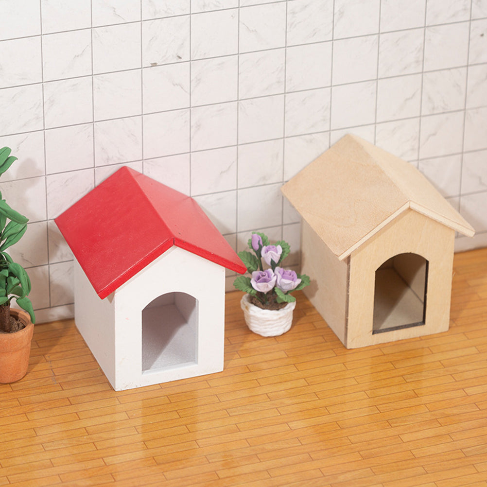 Wooden Hut Cage Model House Furniture Accessory K911591