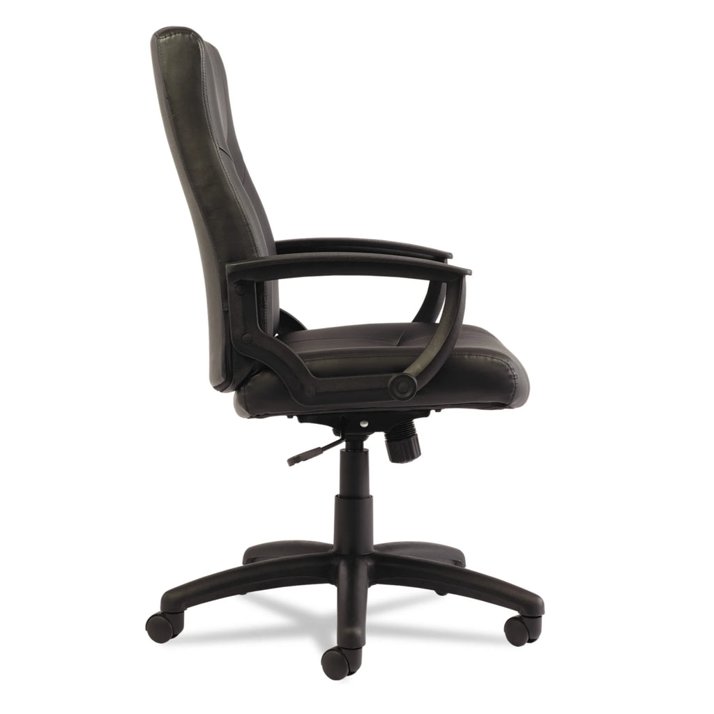 Executive High-Back Swivel/Tilt Bonded Leather Chair, Black E6553
