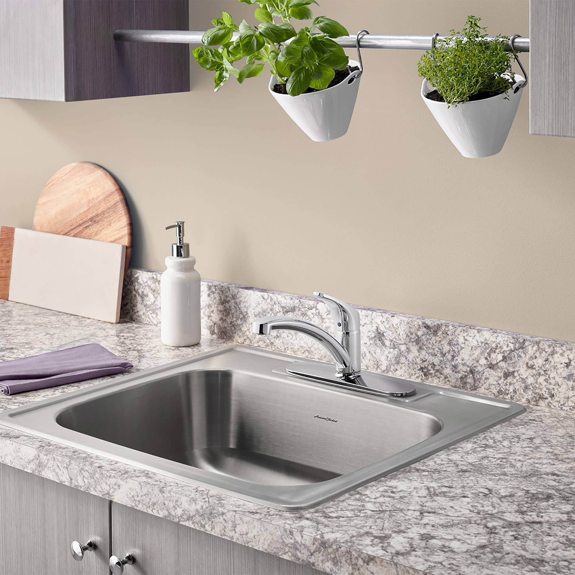 Polished Chrome Single Handle Kitchen Faucet H227