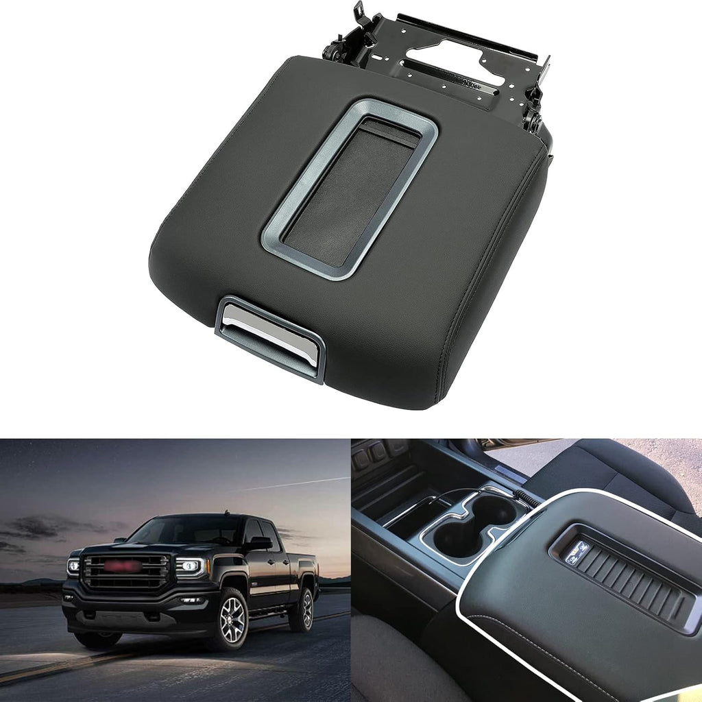 Black Center Console Armrest Lid with Steel Bracket T6994