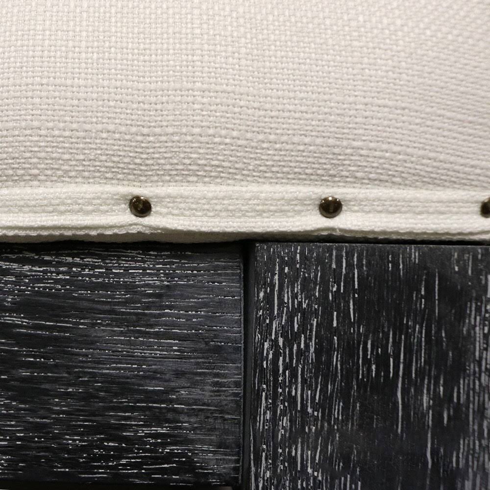 Tufted Textile Shelved Ottoman, Brown I596