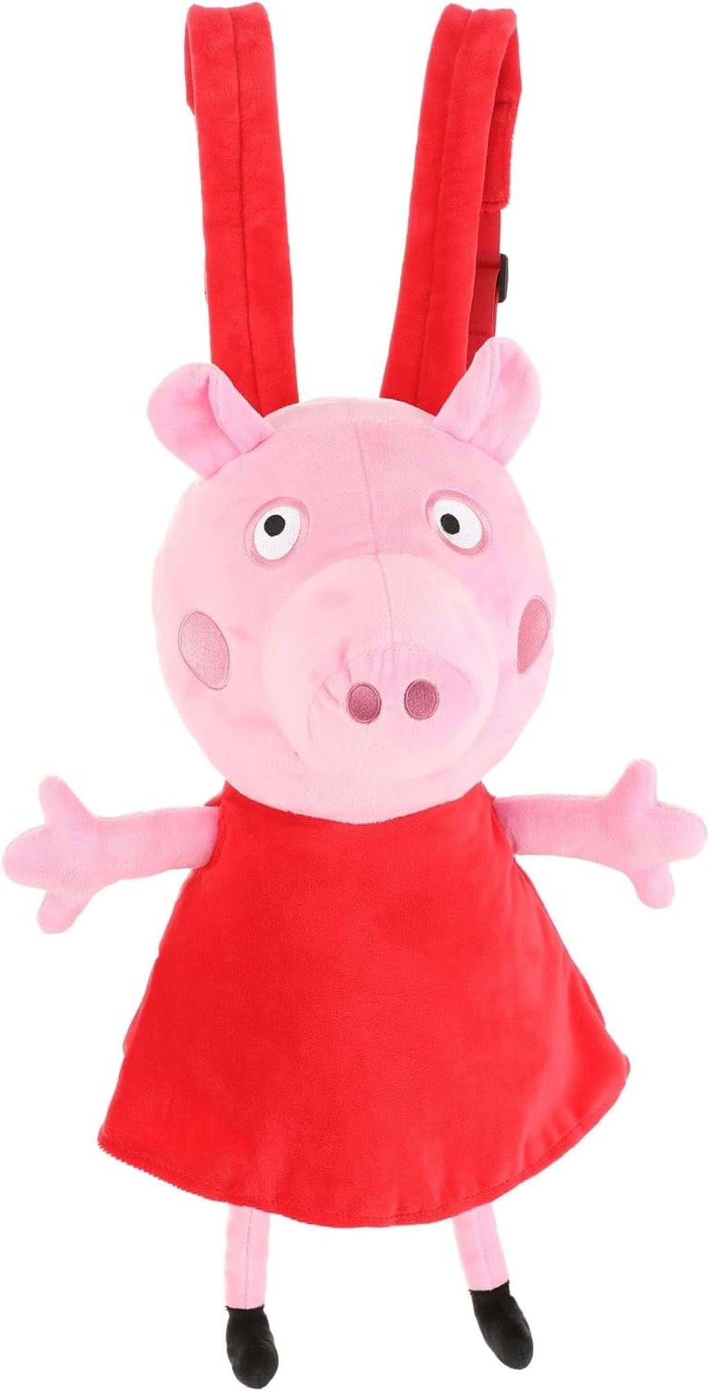 Pink & Red Plush Backpack Stuffed Toy Animal with Zipper Pocket 15" F4505