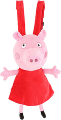 Pink & Red Plush Backpack Stuffed Toy Animal with Zipper Pocket 15" F4505