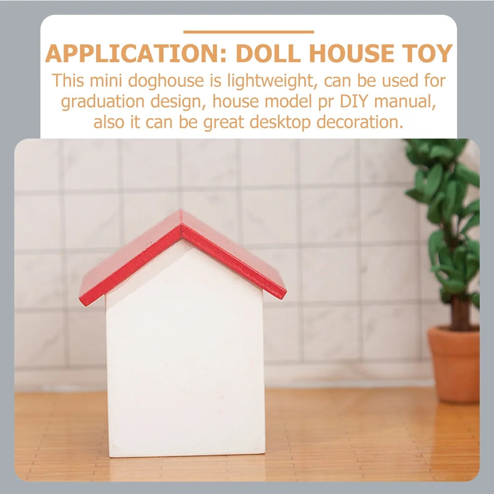 Wooden Hut Cage Model House Furniture Accessory K911591