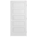 36 in. x 80 in. 5-Panel Left-Handed Hollow-Core Primed Composite Prehung Interior Door M20466