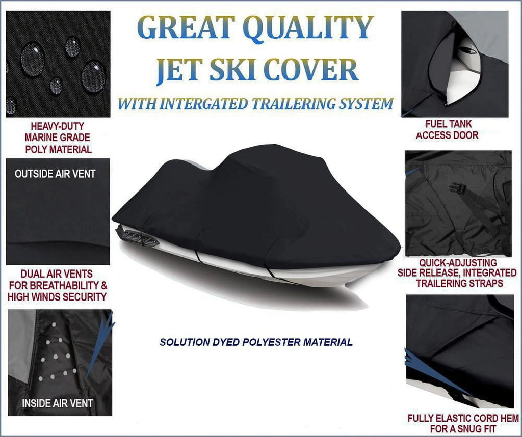 Black 600 Denier Jet Ski Watercraft Cover L41952