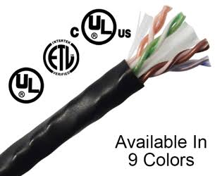 Cat6 Plenum Bulk Ethernet Cable, UTP, 23 AWG, 1000ft Green V916