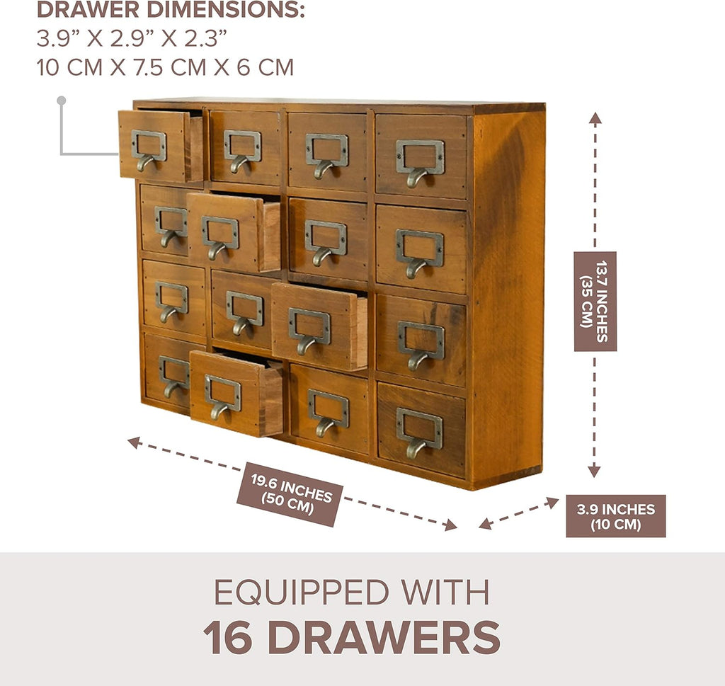 Wooden Desk Drawer Organizer with 16 Drawers L8042