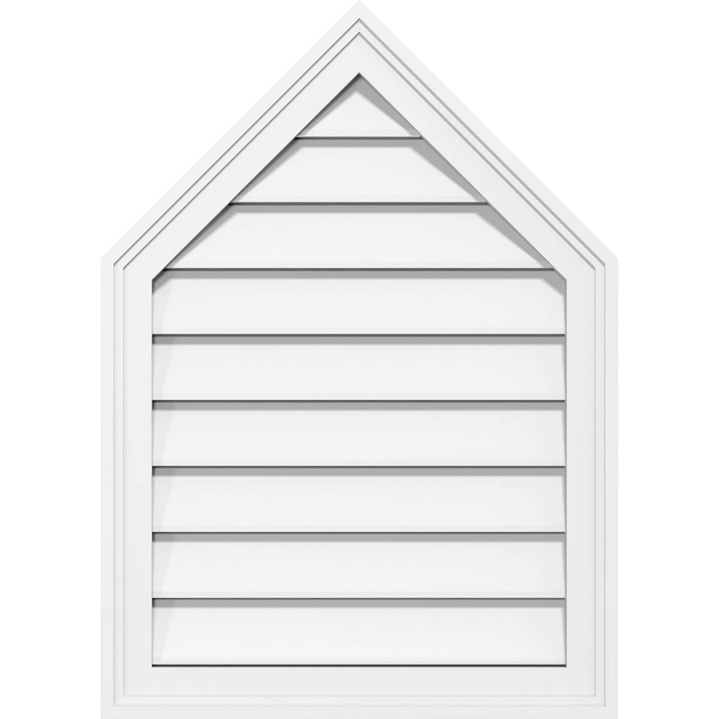 Peaked Top Surface Mount PVC Gable Vent G102547