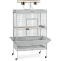 Pewter Wrought Iron Parrot Bird Cage G520286