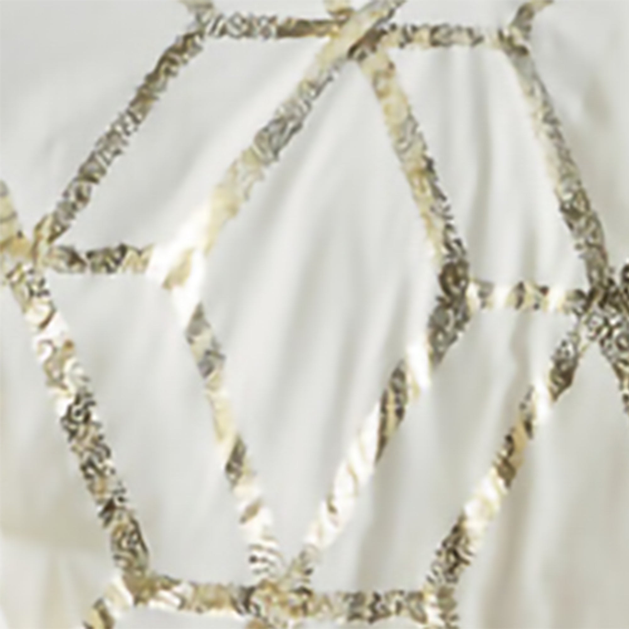 4-Piece Geometric Metallic Print Comforter Set Ivory/Gold Full/Queen D610578
