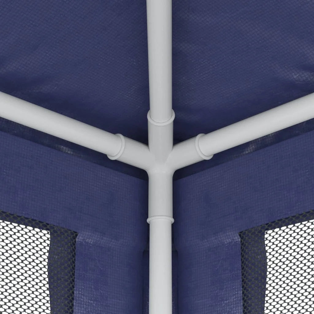 Party Tent with 4 Mesh Sidewalls Blue 9.8'x13.1' HDPE S895781