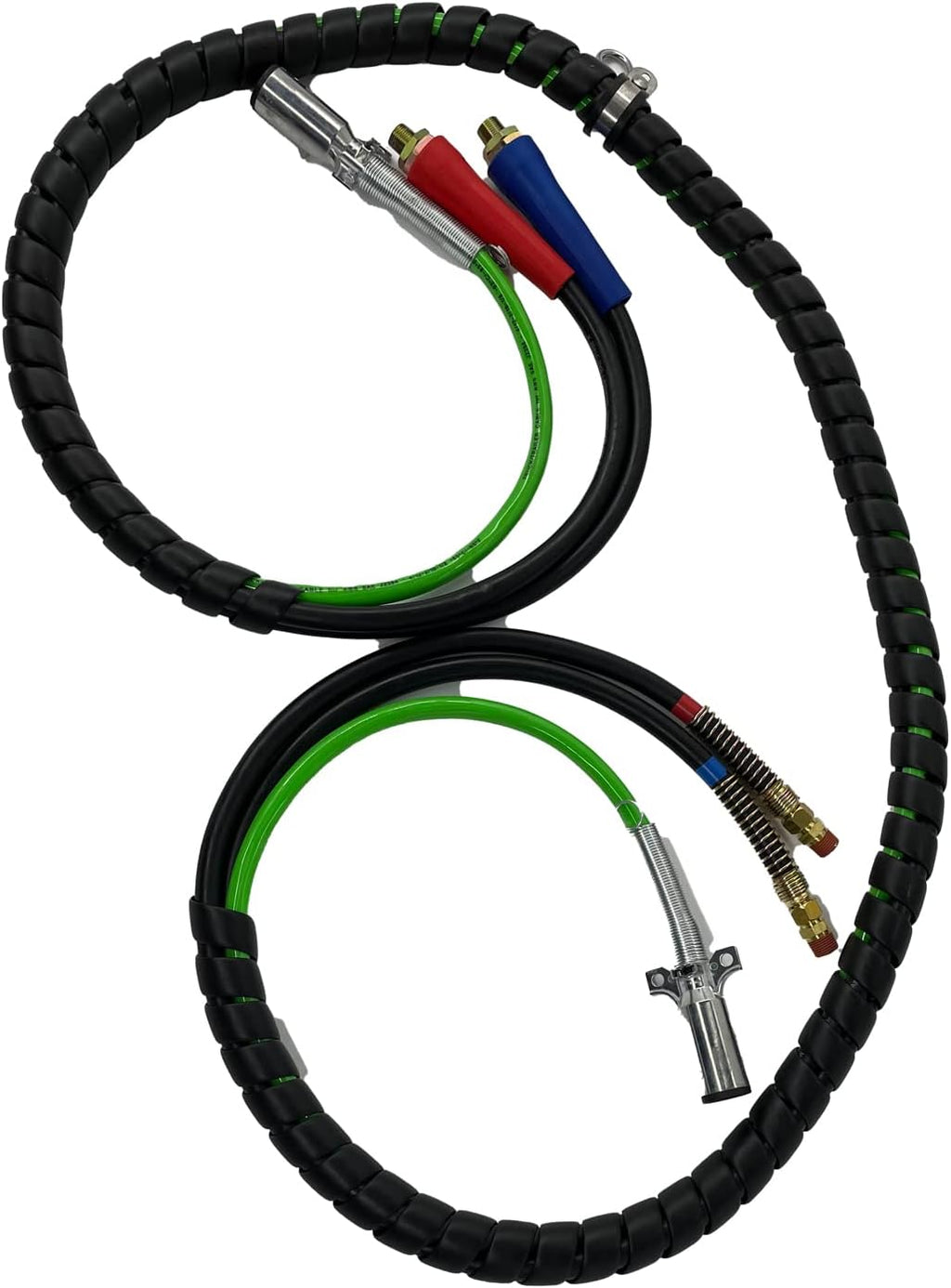 15ft 3 in 1 ABS & Power Air Line Hose Wrap 7 Way Electrical Cable with Handle Grip Z835