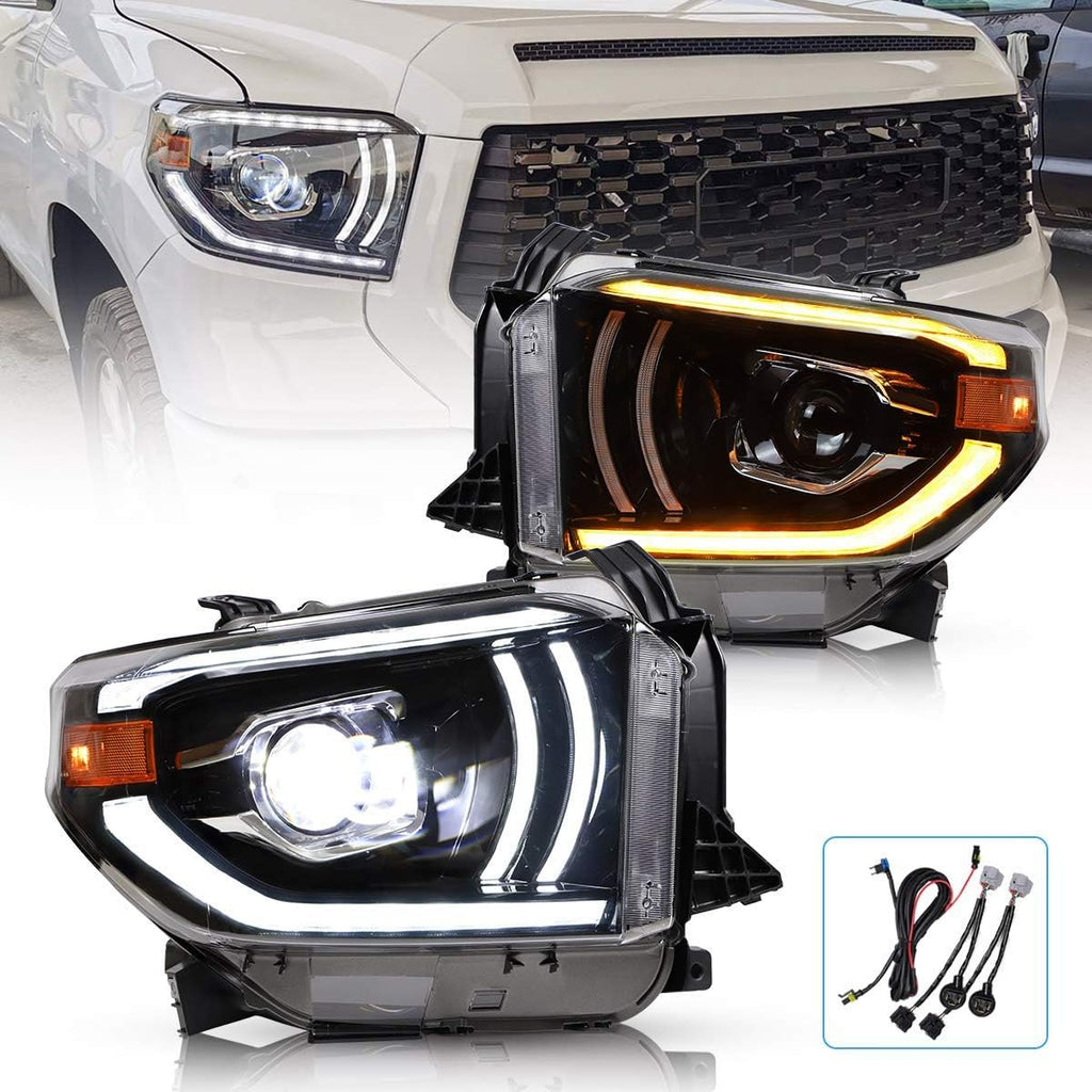 Black Housing Projector Headlights for Tundra 2014-2019 Y24446