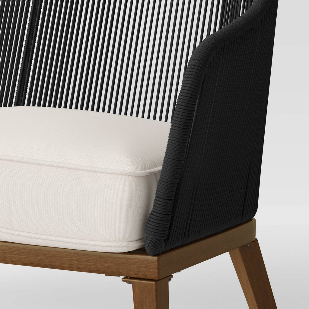 Light Wood Patio Loveseat W27970