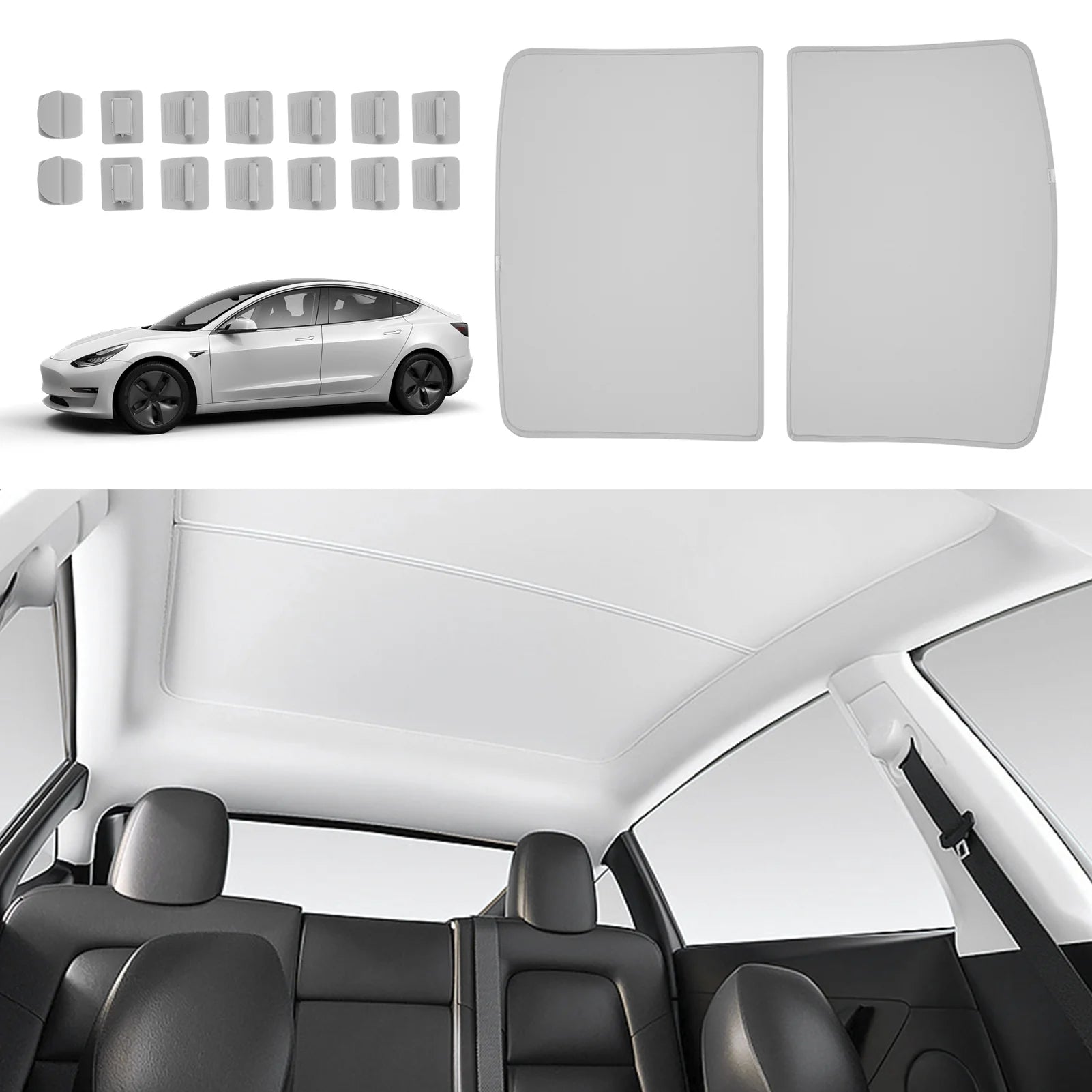 Foldable Roof Sunshade for Tesla Model Y J7852