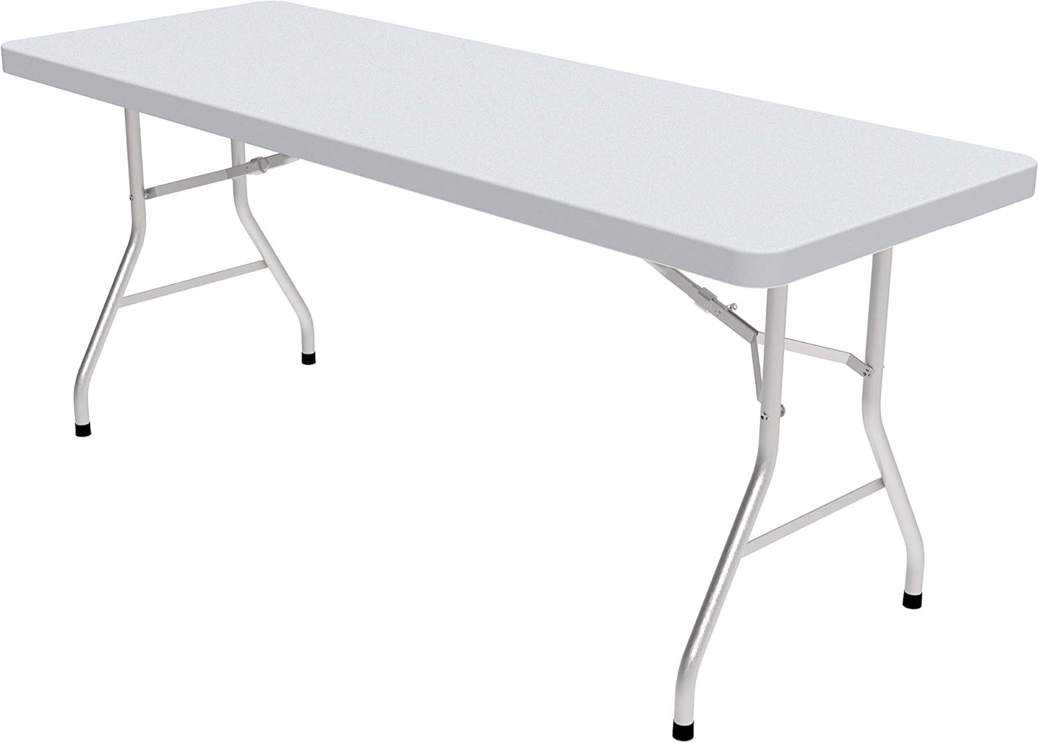White 4 Foot Folding Utility Table with Carrying Handle U86519