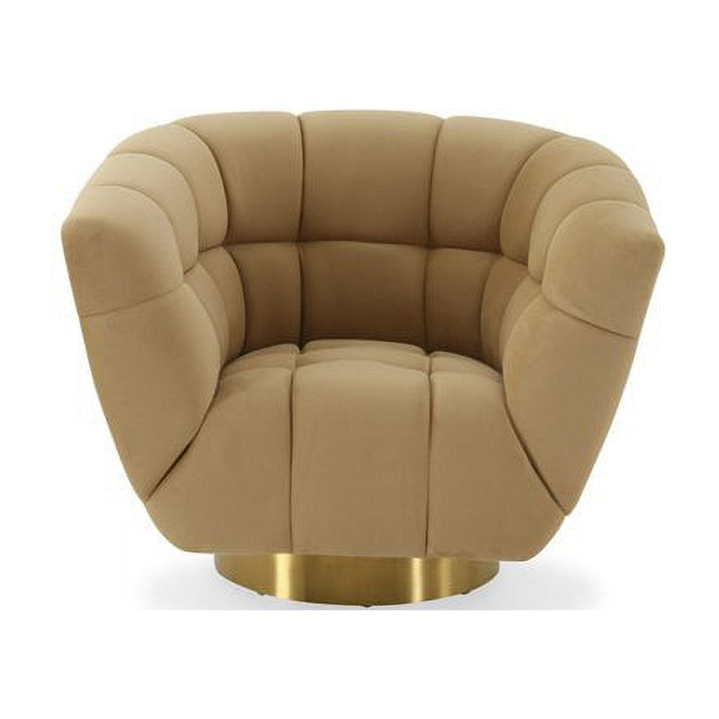 Mustard Yellow/Gold Polyester Fabric Accent Chair U8313