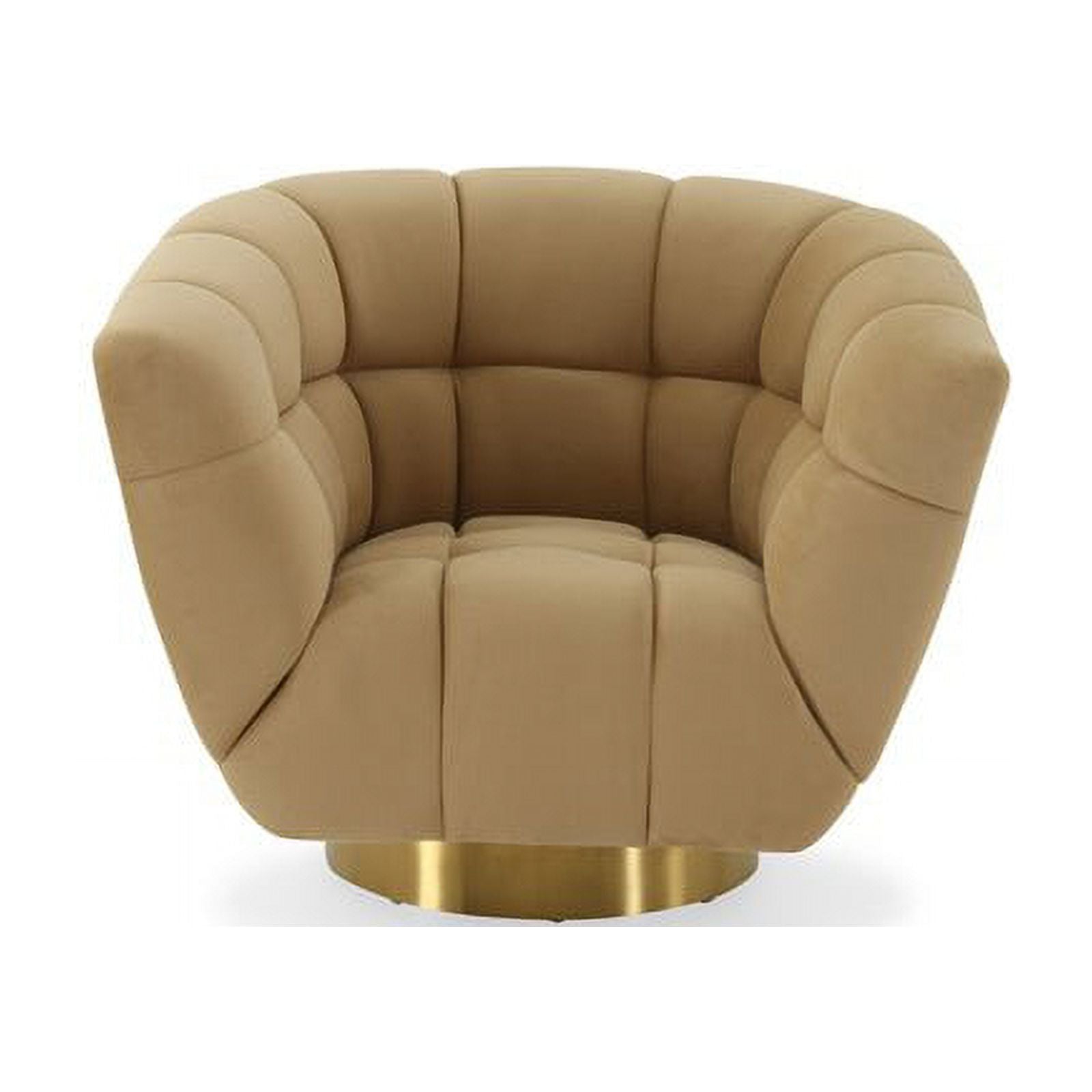 Mustard Yellow/Gold Polyester Fabric Accent Chair U8313