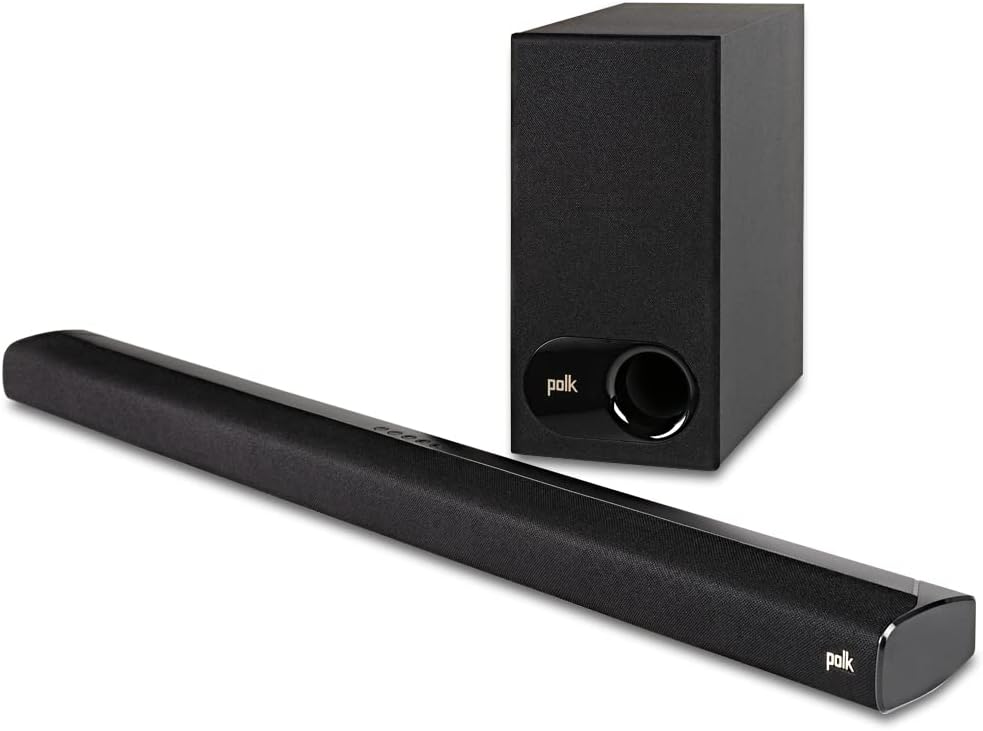 Ultra-Slim TV Sound Bar with Wireless Subwoofer, Bluetooth Enabled, Black H753