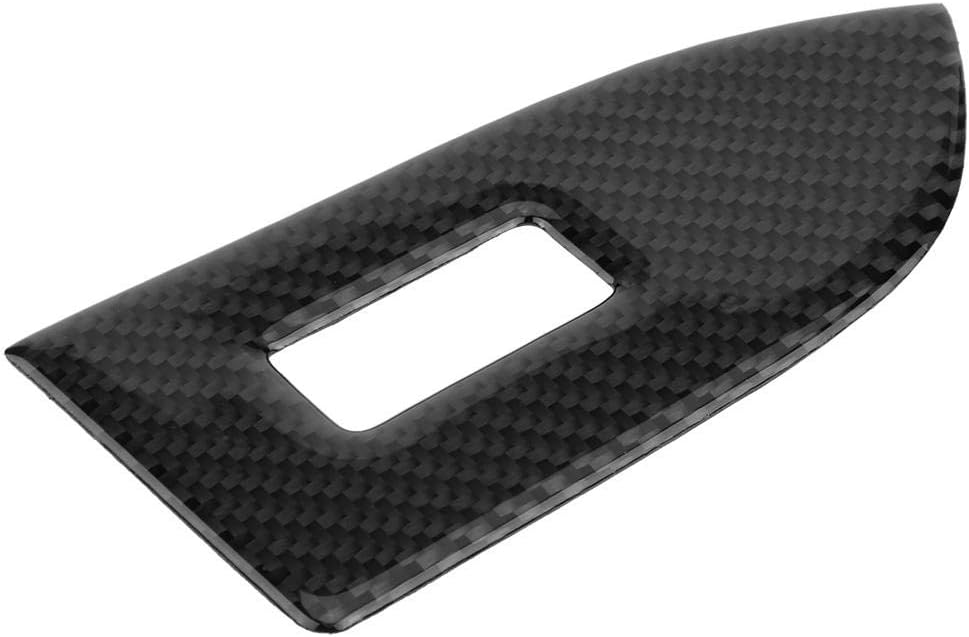 Carbon Fiber Self-Adhesive Window Switch Button Cover Trim, Pack of 2 W2337