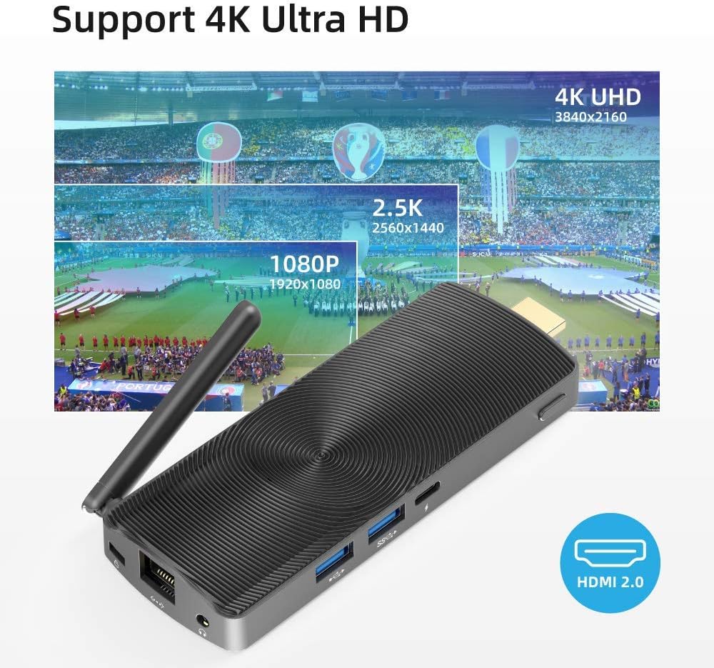 Fanless Mini PC Stick Windows 11 Pro Celeron J4125 8G/128G I56717