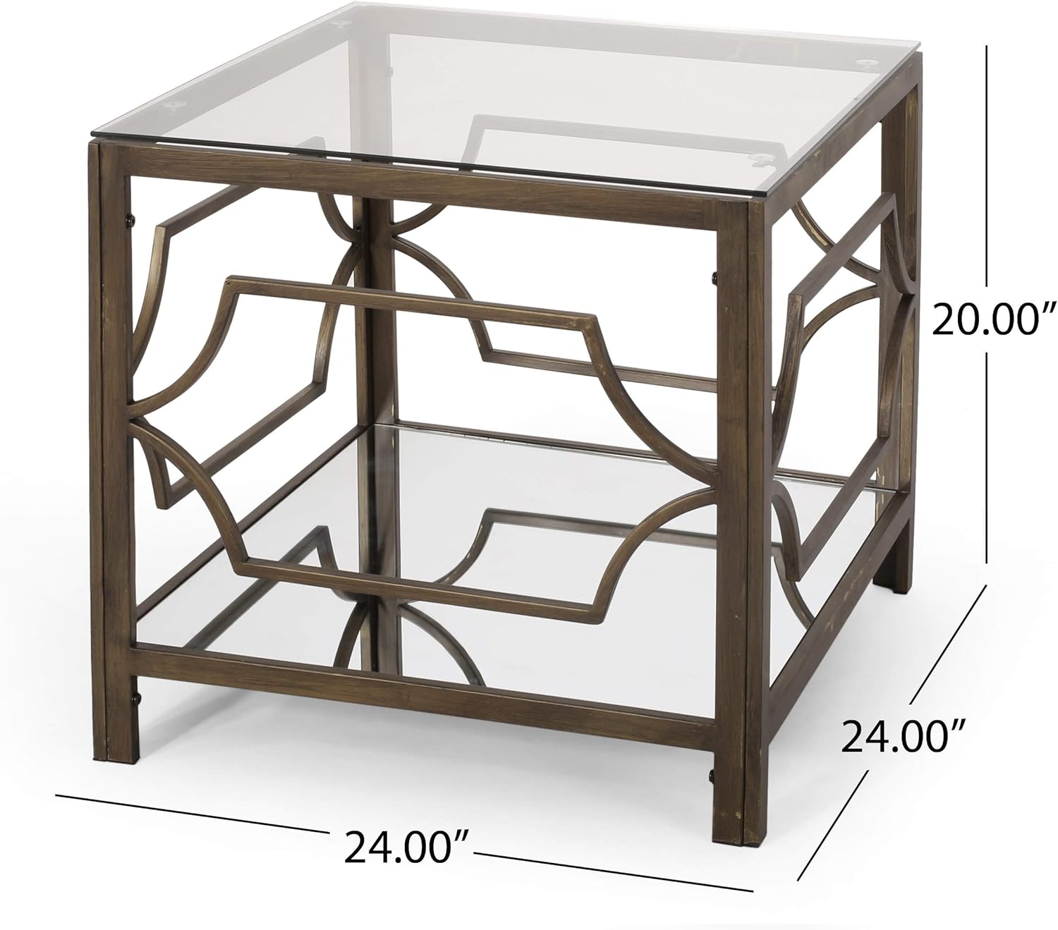 Black Gold Clear End Table S721